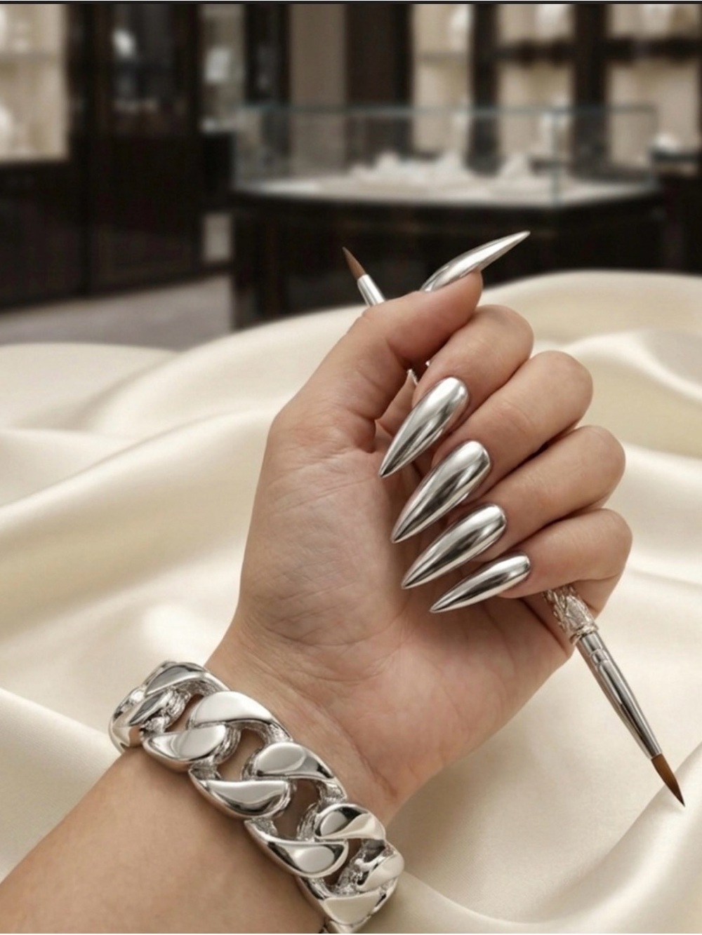 Chunky Silver Cuban Link Bracelet — Bold Statement Piece